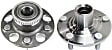 4-Wheel Set Front and Rear, Driver and Passenger Side Wheel Hubs, Front - Without Bearing; Rear - With Bearing, ABS tone ring and wheel studs
