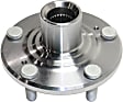 4-Wheel Set Front and Rear, Driver and Passenger Side Wheel Hubs, Front - Without Bearing; Rear - With Bearing, ABS tone ring and wheel studs