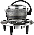 Rear, Driver and Passenger Side Wheel Hub, 5 Lugs, With Bearing, With Sensor