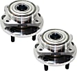 Front, Driver and Passenger Side Wheel Hub, 5 Lugs, With Bearing