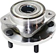 Front, Driver and Passenger Side Wheel Hub, 5 Lugs, With Bearing
