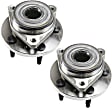 Front, Driver and Passenger Side Wheel Hub, 5 Lugs, With Bearing