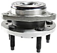 Front, Driver and Passenger Side Wheel Hub, 5 Lugs, With Bearing