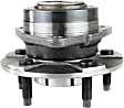 Front, Driver and Passenger Side Wheel Hub, 5 Lugs, With Bearing