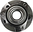 Front, Driver and Passenger Side Wheel Hub, 5 Lugs, With Bearing
