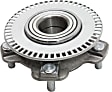 2-Wheel Set Front, Driver and Passenger Side Wheel Hubs, With Bearing, 53-teeth tone ring