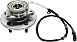 2-Wheel Set Front, Driver and Passenger Side Wheel Hubs, With Bearing, With Sensor, 4-Wheel ABS, 4WD, with 5 Stud Hub