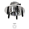 Front, Driver and Passenger Side Wheel Hub, 5 Lugs, With Bearing, With Sensor, 4WD