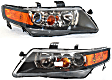 2006-2008 Acura TSX - Driver and Passenger Side Headlights, without Bulbs, HID/Xenon, OE comparable