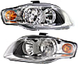 2005 Audi A4 Quattro - Driver and Passenger Side Halogen Headlight, With bulb(s),  Manual Transmission, OE Replacement, Sedan