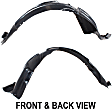 Front, Driver and Passenger Side, Fender Liner