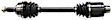 Front, Driver and Passenger Side Axle Assembly - New Set of 2