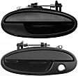 Front, Driver and Passenger Side Exterior Door Handles, Smooth Black, Driver Side - With Key Hole; Passenger Side - Without Key Hole