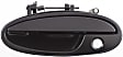 Front, Driver and Passenger Side Exterior Door Handles, Smooth Black, Driver Side - With Key Hole; Passenger Side - Without Key Hole