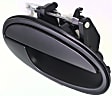 Front, Driver and Passenger Side Exterior Door Handles, Smooth Black, Driver Side - With Key Hole; Passenger Side - Without Key Hole