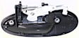 Front, Driver and Passenger Side Exterior Door Handles, Smooth Black, Driver Side - With Key Hole; Passenger Side - Without Key Hole