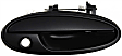 Front, Driver and Passenger Side Smooth Black Exterior Door Handle, With Key Hole