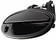 Front, Driver and Passenger Side Smooth Black Exterior Door Handle, With Key Hole