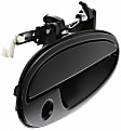 Front, Driver and Passenger Side Smooth Black Exterior Door Handle, With Key Hole