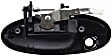 Front, Driver and Passenger Side Smooth Black Exterior Door Handle, With Key Hole