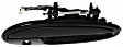 Front, Driver and Passenger Side Smooth Black Exterior Door Handle, With Key Hole