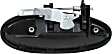 Front and Rear, Driver and Passenger Side Exterior Door Handles, Smooth Black, Front Driver and Passenger Side - With Key Hole; Rear Driver and Passenger Side - Without Key Hole