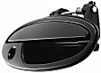 Front and Rear, Driver and Passenger Side Exterior Door Handles, Smooth Black, Front Driver and Passenger Side - With Key Hole; Rear Driver and Passenger Side - Without Key Hole