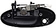 Front and Rear, Driver and Passenger Side Exterior Door Handles, Smooth Black, Front Driver and Passenger Side - With Key Hole; Rear Driver and Passenger Side - Without Key Hole