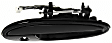 Front and Rear, Driver and Passenger Side Exterior Door Handles, Smooth Black, Front Driver and Passenger Side - With Key Hole; Rear Driver and Passenger Side - Without Key Hole