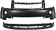 Front, Upper - Primed; Lower - Textured Bumper Cover, Without Sport Model, CAPA CERTIFIED