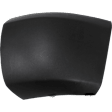 Front, Driver and Passenger Side Bumper End, Textured Plastic/Steel