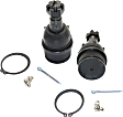 Front, Driver and Passenger Side, Lower Ball Joints, Non-Adjustable, Press-In Mounting Type