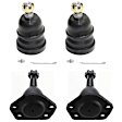 Front, Driver and Passenger Side, Upper and Lower Ball Joints