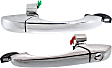 Front, Driver and Passenger Side Exterior Door Handles, Chrome, Driver Side - With Key Hole; Passenger Side - Without Key Hole