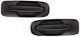 Rear, Driver and Passenger Side Textured Black Exterior Door Handle, Without Key Hole