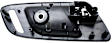 2012 GMC Sierra 1500 SL - Front and Rear, Driver and Passenger Side Chrome Lever with Black Bezel Interior Door Handle, Without Door Lock Hole, Crew Cab Pickup
