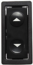 Front, Driver and Passenger Side Window Switch Black 1 Button