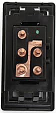 Front, Driver and Passenger Side Window Switch Black 1 Button