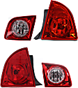 Driver and Passenger Side Halogen Tail Light, With bulb(s), OE Replacement
