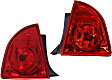 Driver and Passenger Side, Outer Halogen Tail Light, With bulb(s), OE Replacement, CAPA Certified