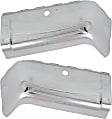 Rear, Driver and Passenger Side Bumper End, Chrome Steel