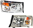 Driver and Passenger Side Halogen Headlight, With bulb(s), OE Replacement