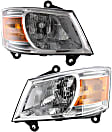 Driver and Passenger Side Halogen Headlight, With bulb(s), OE Replacement
