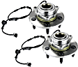 2-Wheel Set Front, Driver and Passenger Side Wheel Hubs, With Bearing, With Sensor, Not For ABS Sensor with Engine Throttle Input