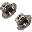 2-Wheel Set Front, Driver and Passenger Side Wheel Hubs, With Bearing, 4WD, 2-Wheel ABS, With 4 Hole Flange