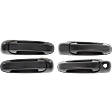 2002-2009 Dodge Ram 1500 - Front and Rear, Driver and Passenger Side Smooth Black Exterior Door Handle, Front Driver Side - With Key Hole; Front Passenger Side and Rear Driver and Passenger Side - Without Key Hole