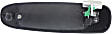2002-2009 Dodge Ram 1500 - Front and Rear, Driver and Passenger Side Smooth Black Exterior Door Handle, Front Driver Side - With Key Hole; Front Passenger Side and Rear Driver and Passenger Side - Without Key Hole