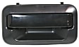Front, Driver and Passenger Side Smooth Black Exterior Door Handle, Without Key Hole