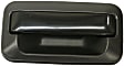 Front, Driver and Passenger Side Smooth Black Exterior Door Handle, Without Key Hole