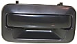 Front, Driver and Passenger Side Smooth Black Exterior Door Handle, Without Key Hole